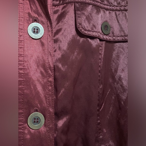 Ruby Rd Metallic Cranberry Red, Button Front, Drawstring Waist Jacket..EC Sz 16W - Picture 11 of 14